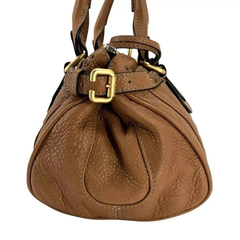 Chloe Brown Paddington One shoulder Hand Bag Leather Lock Key padlock - Image 2