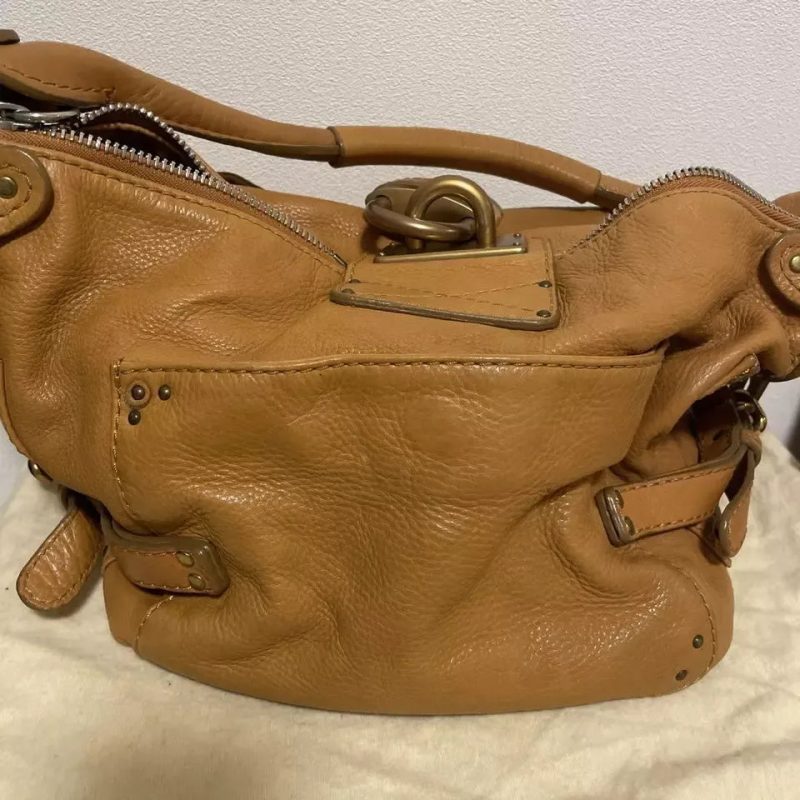 Chloe 2000s Paddington Leather Hand Bag Camel Beige Vintage - Image 2