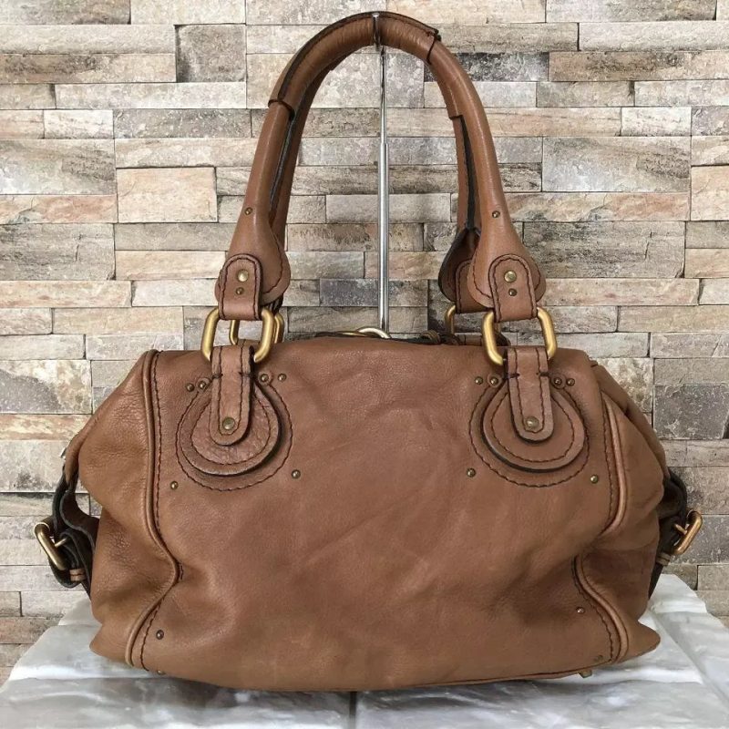 Archive Chloe Paddington Leather Hand Bag Brown Vintage - Image 3