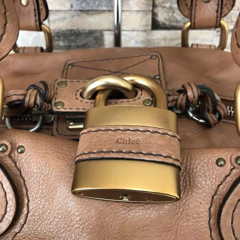 Archive Chloe Paddington Leather Hand Bag Brown Vintage - Image 4