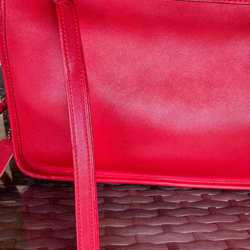 Vintage Coach Red Zippered Clutch 9455 - Image 11
