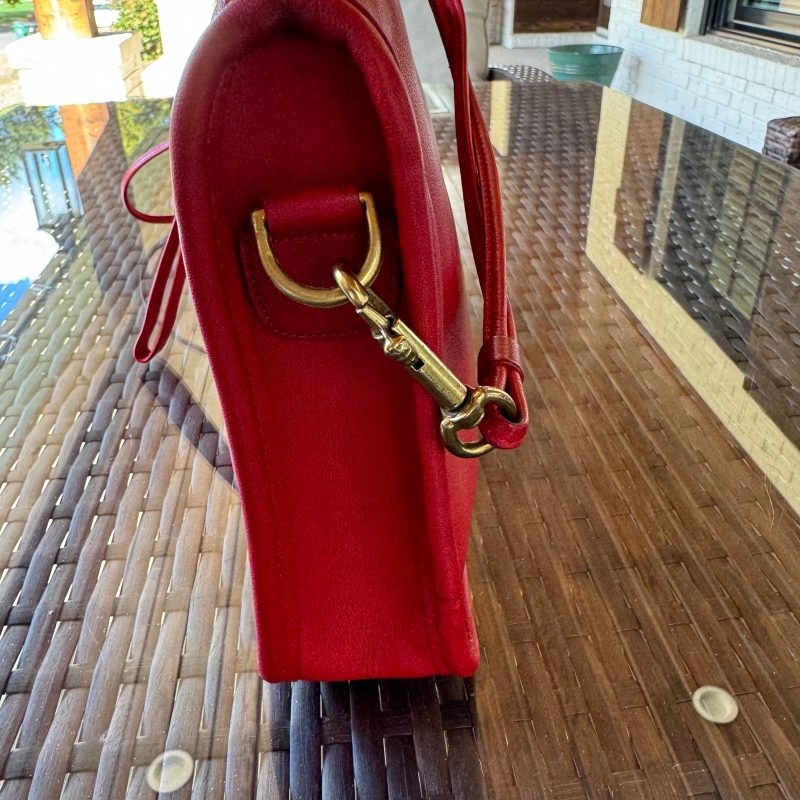 Vintage Coach Red Zippered Clutch 9455 - Image 7