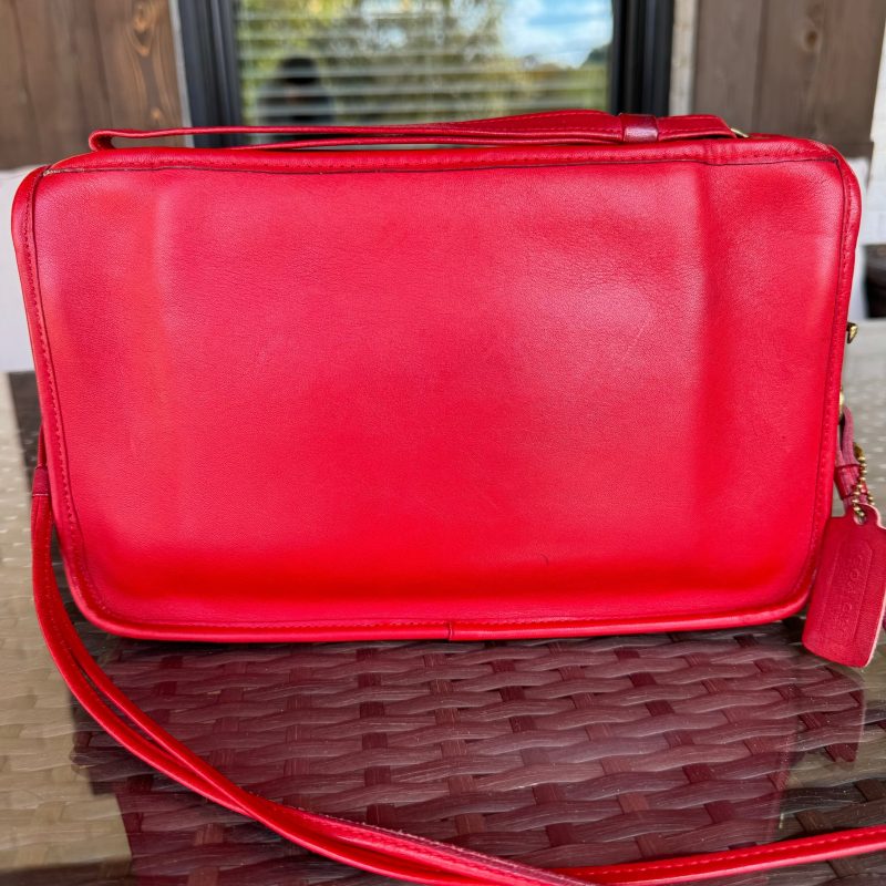 Vintage Coach Red Zippered Clutch 9455 - Image 6