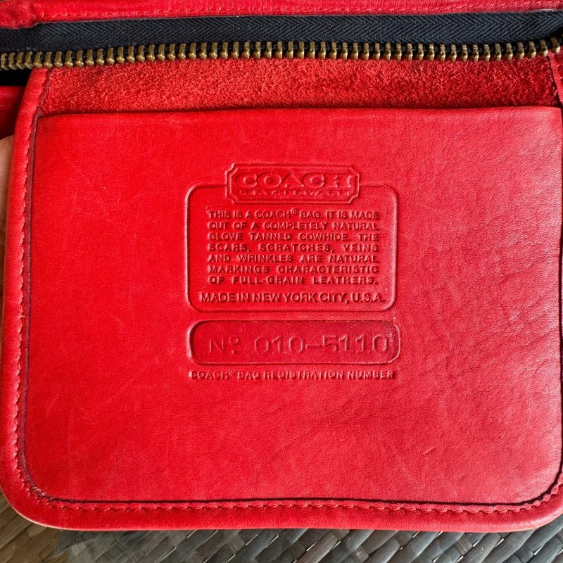 Vintage Coach Red Zippered Clutch 9455 - Image 3