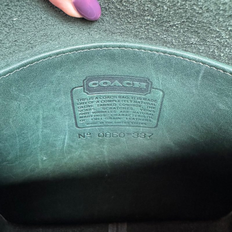 Vintage Coach Bottle Green Station Bag 5130 - Image 15