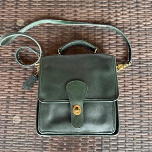 Vintage Coach Bottle Green Station Bag 5130
