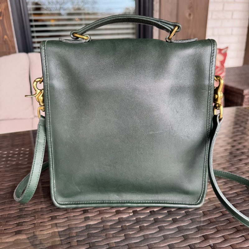 Vintage Coach Bottle Green Station Bag 5130 - Image 7