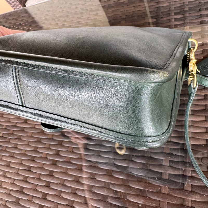 Vintage Coach Bottle Green Station Bag 5130 - Image 5