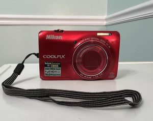 Nikon Coolpix S6300 Red 16 0Mp 10X Optical Zoom Vintage Compact Digital Camera Ox