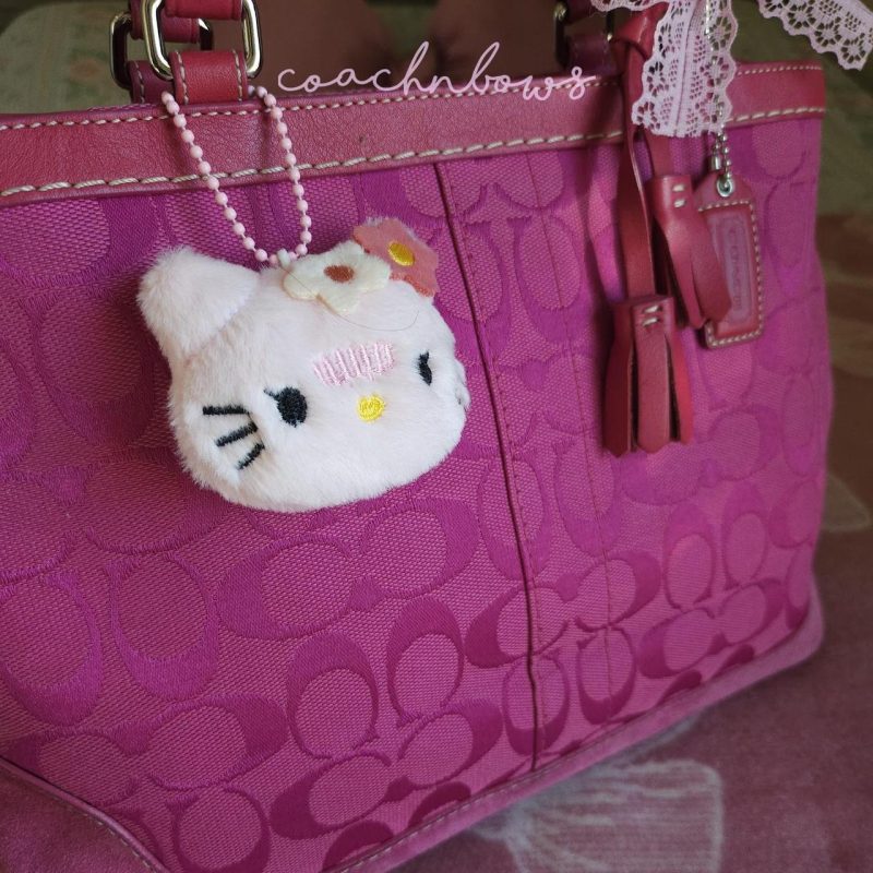 Y2K Vintage Coach Pink Handbag Tote Purse - Image 2