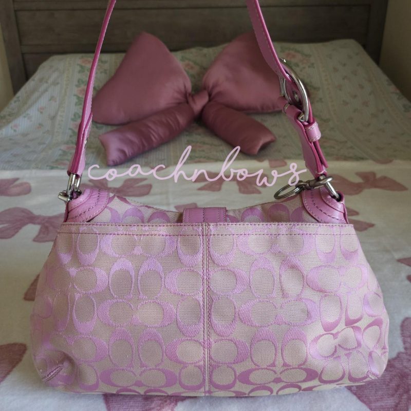 Vintage Barbie Pink Soho Buckle Signature Cs Rare Shoulder Purse - Image 4