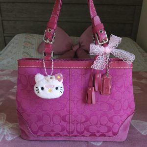 Y2K Vintage Coach Pink Handbag Tote Purse