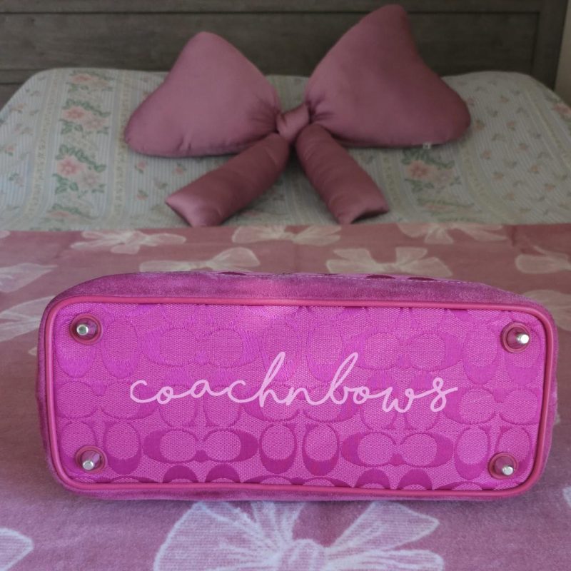Y2K Vintage Coach Pink Handbag Tote Purse - Image 5