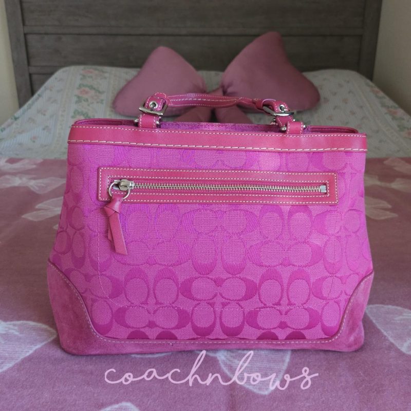 Y2K Vintage Coach Pink Handbag Tote Purse - Image 3