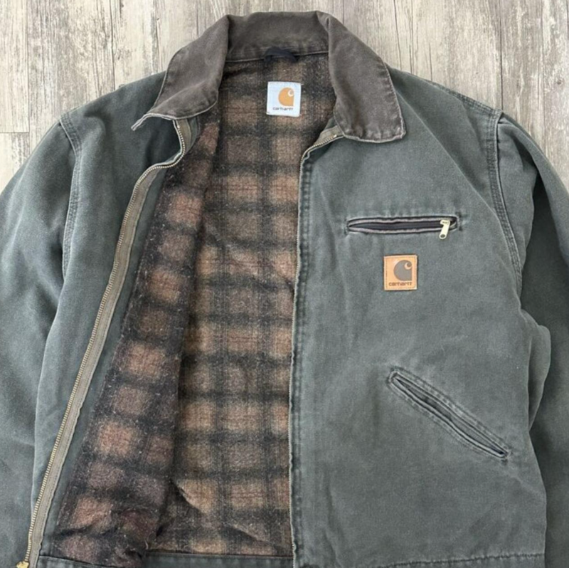 Carhartt Men's Green and Brown Jacket - Image 5