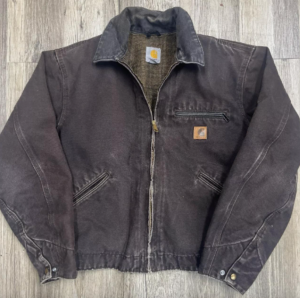 Carhartt Men's Red and Burgundy Jacket