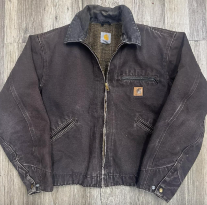 Carhartt Men's Red and Burgundy Jacket