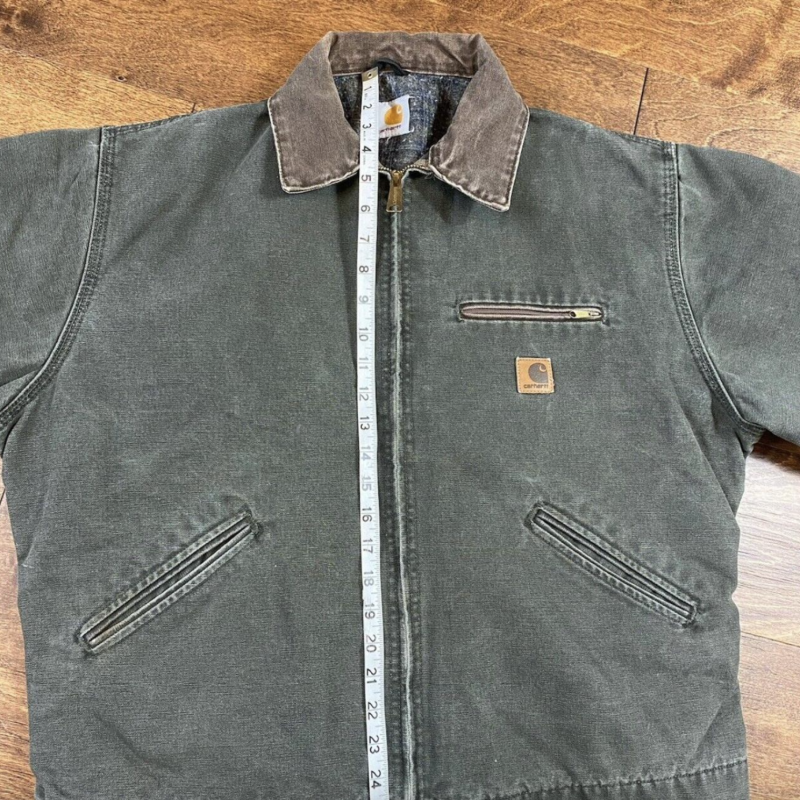 Carhartt Men's Green and Brown Jacket - Image 6