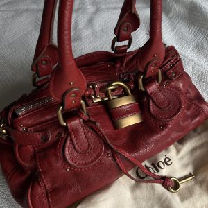 Gorgeous Red Chloe Paddington Bag With Gold Hardware