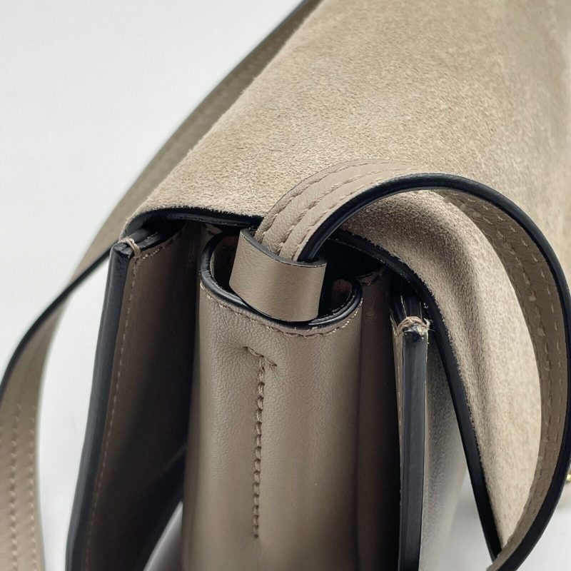 Chloe Faye Shoulder bag Suede Leather Y2K Beige Gold Hardware Crossbody - Image 12
