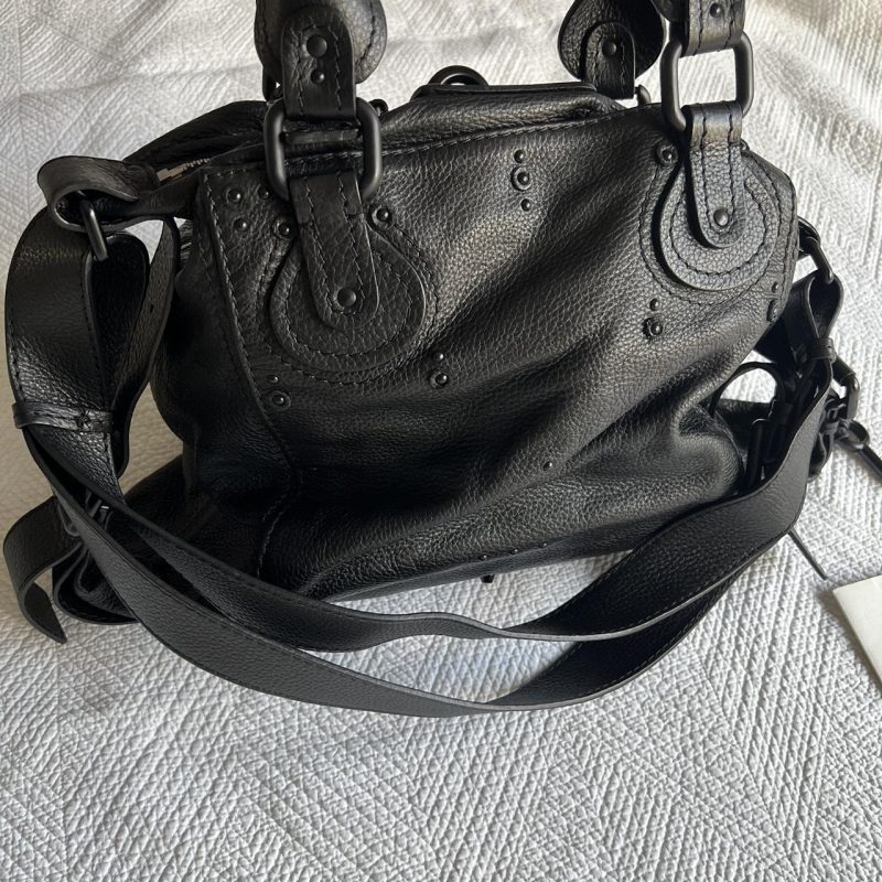 Black Chloe Paddington Bag In Matte Black Hardware - Image 4