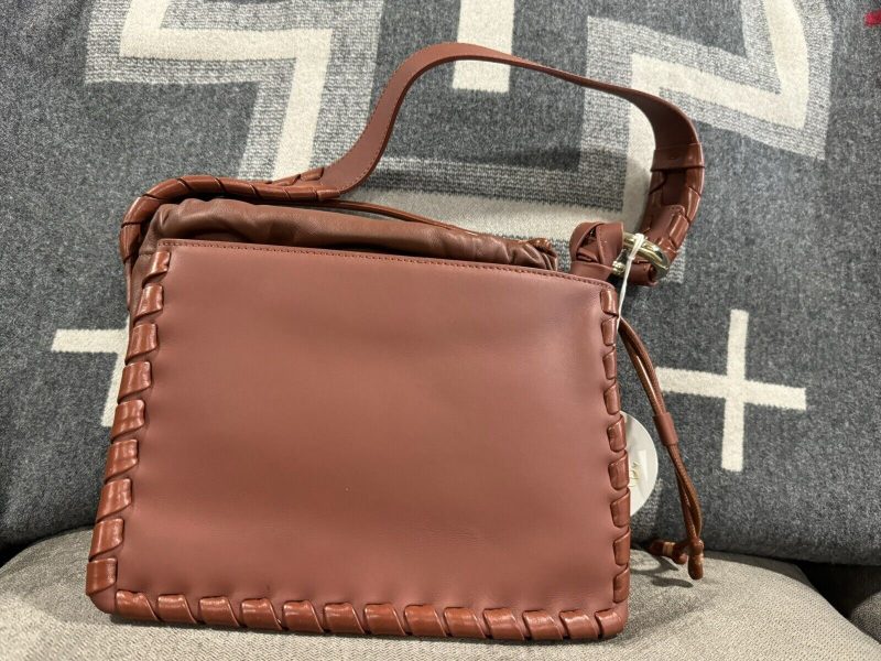 CHLOE MUTLI GUSSET  CALF & NAPPA LAMBSKIN SHOULDER BAG - NEW Handbag Brown - Image 4