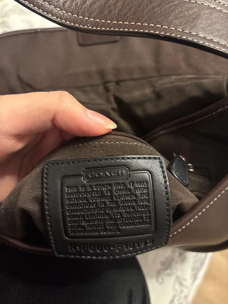 Coach F10192 Medium Vintage Soho Top Flap Y2K Black Leather Shoulder Bag - Image 5