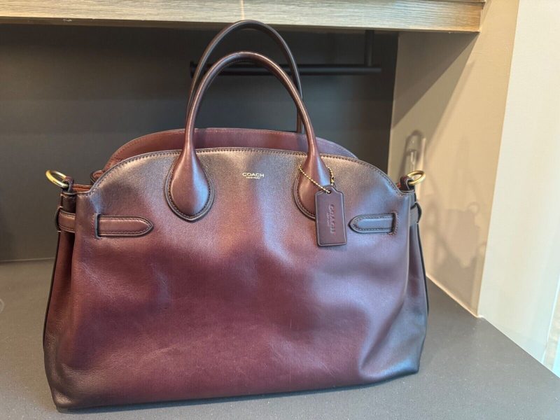 Sold Out Coach Soft Empire Carryall Bag 40 Burnished Merlot Lightly Used - Image 10