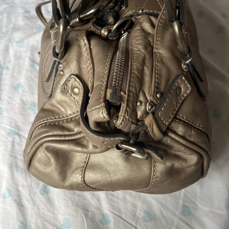 Authentic Bronze Chloe Paddington Bag With Silver Hardware - Image 5
