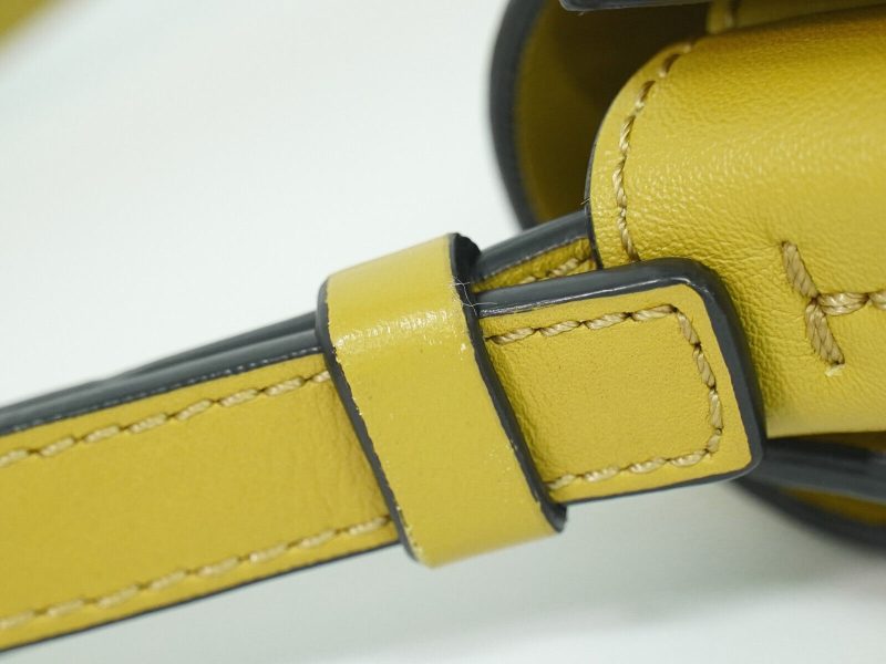 Chloe Faye Suede Leather Shoulder Crossbody Bag Yellow - Image 10