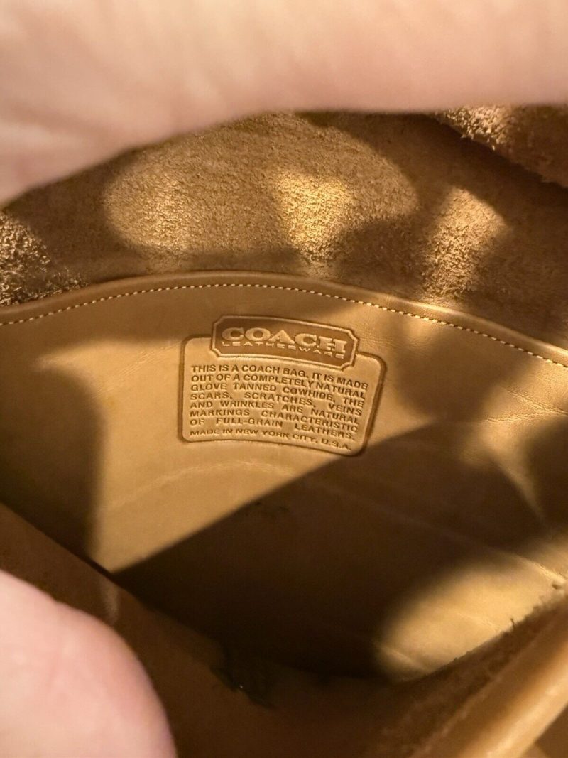 Coach Vintage Crescent Saddle Bag Nyc 9235 Saddle Tan - Image 9