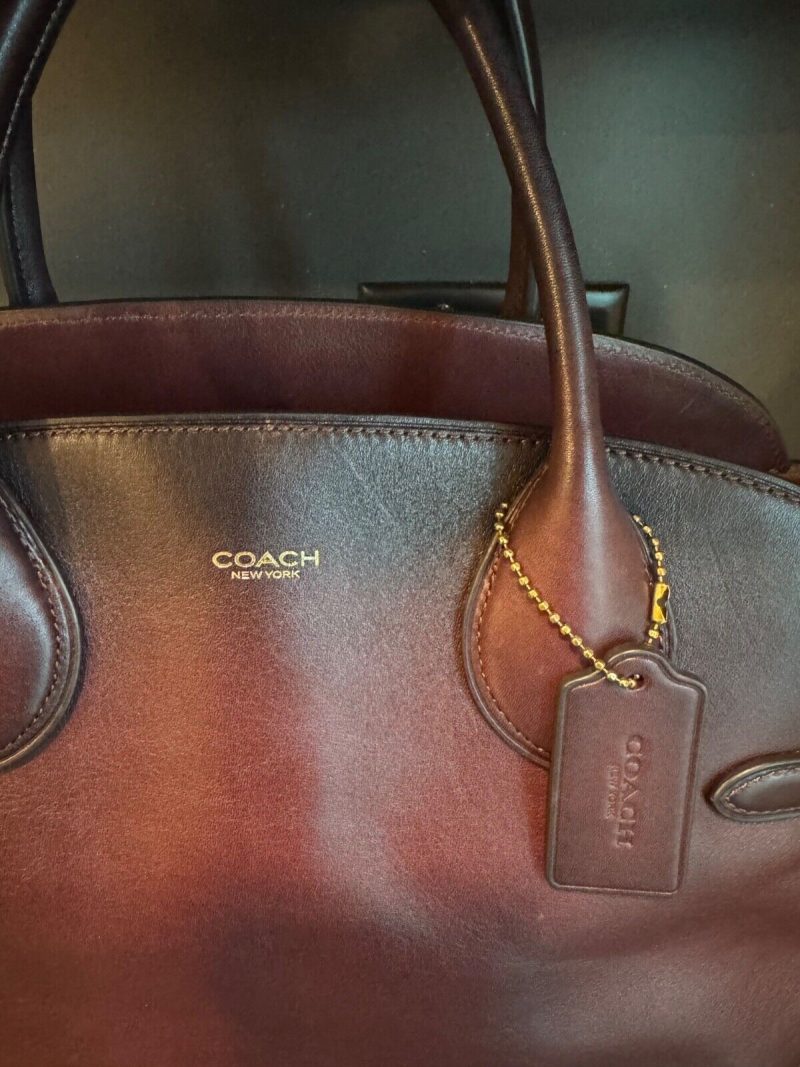 Sold Out Coach Soft Empire Carryall Bag 40 Burnished Merlot Lightly Used - Image 11