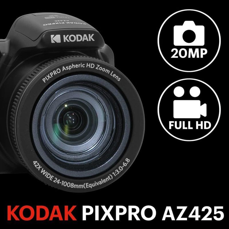 New KODAK PIXPRO AZ425 20MP 42x Optical Zoom IS 1080 Video Digital Bridge Camera - Image 4
