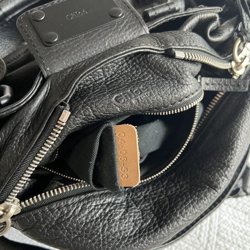 Black Chloe Paddington Bag In Matte Black Hardware - Image 6