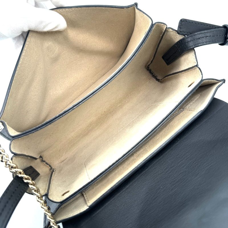 Chloe Faye  Shoulder Bag Black Small Leather Authentic - Image 8