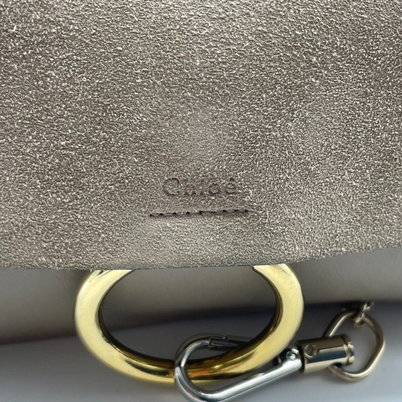 Chloe Faye Shoulder bag Suede Leather Y2K Beige Gold Hardware Crossbody - Image 6