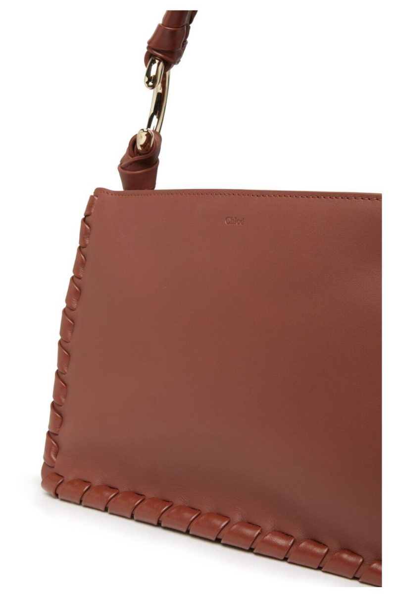 CHLOE MUTLI GUSSET  CALF & NAPPA LAMBSKIN SHOULDER BAG - NEW Handbag Brown - Image 12