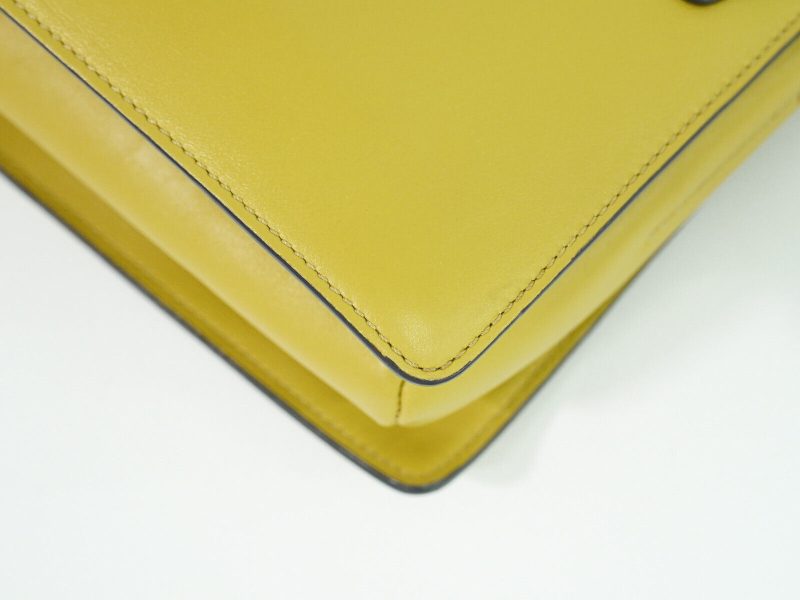 Chloe Faye Suede Leather Shoulder Crossbody Bag Yellow - Image 16