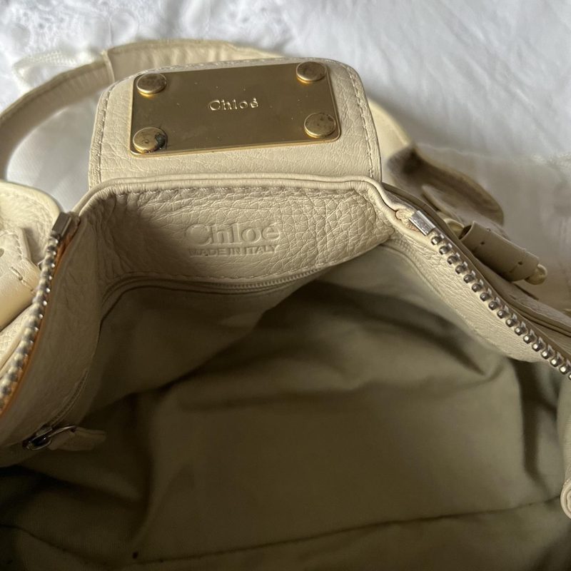 Authentic Cream Chloe Paddington Bag With Gold Hardware - Image 6