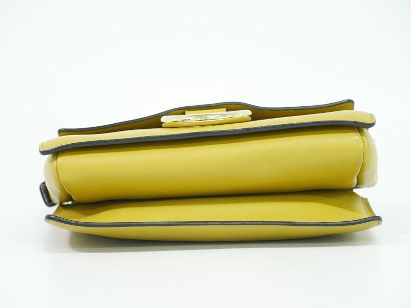 Chloe Faye Suede Leather Shoulder Crossbody Bag Yellow - Image 3