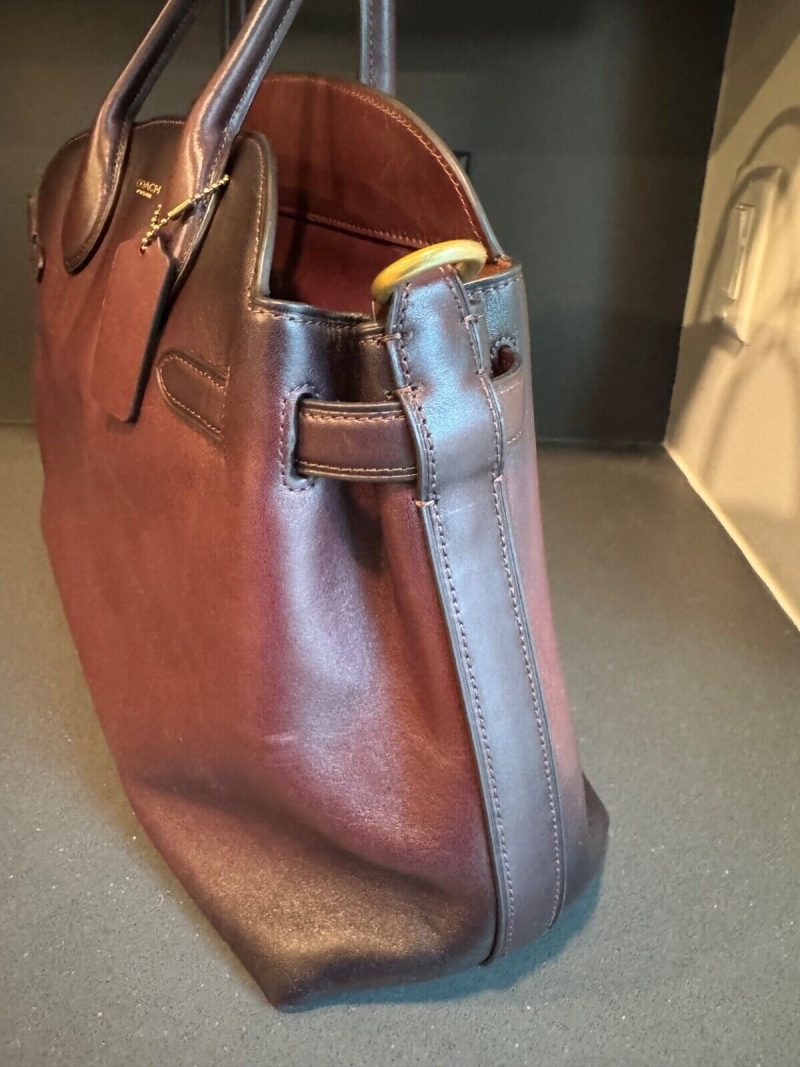 Sold Out Coach Soft Empire Carryall Bag 40 Burnished Merlot Lightly Used - Image 16