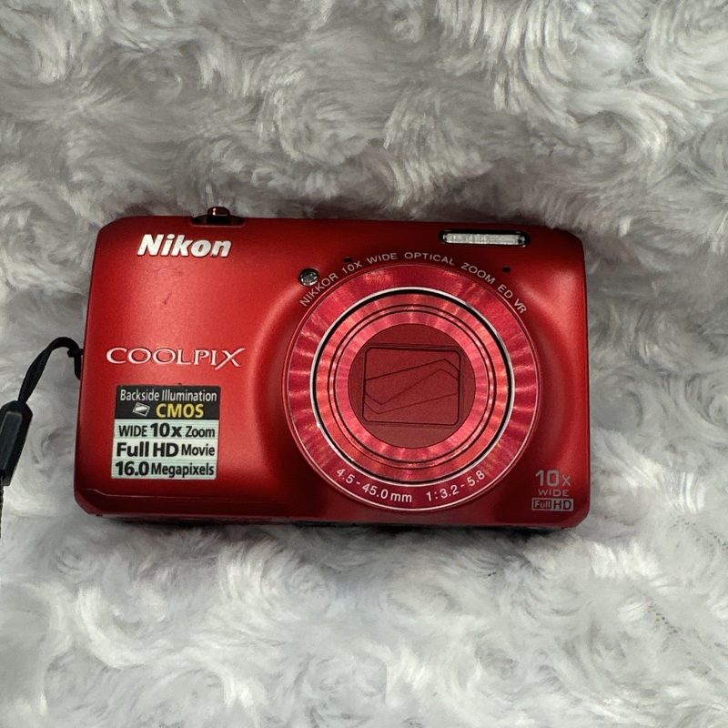 📷 Nikon COOLPIX S6300 Red 16.0MP 10x optical zoom Digital Camera W/SD Card See Vid - Image 2