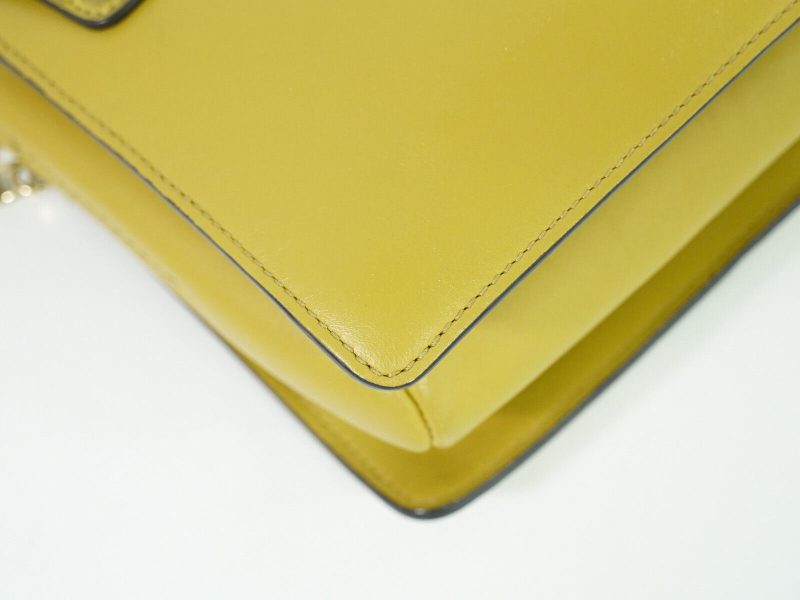 Chloe Faye Suede Leather Shoulder Crossbody Bag Yellow - Image 15