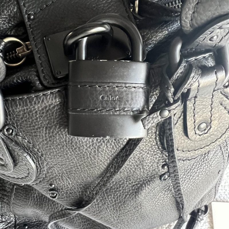 Black Chloe Paddington Bag In Matte Black Hardware - Image 2