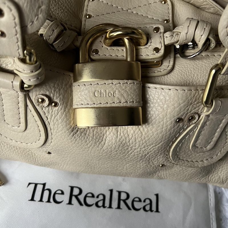 Authentic Cream Chloe Paddington Bag With Gold Hardware - Image 2