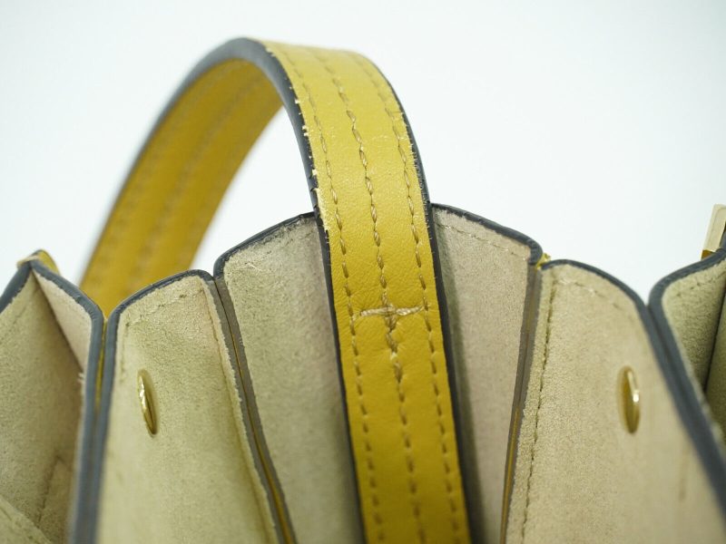 Chloe Faye Suede Leather Shoulder Crossbody Bag Yellow - Image 20
