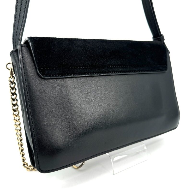 Chloe Faye  Shoulder Bag Black Small Leather Authentic - Image 5