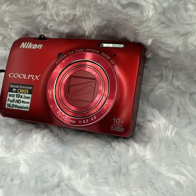 📷 Nikon COOLPIX S6300 Red 16.0MP 10x optical zoom Digital Camera W/SD Card See Vid - Image 3