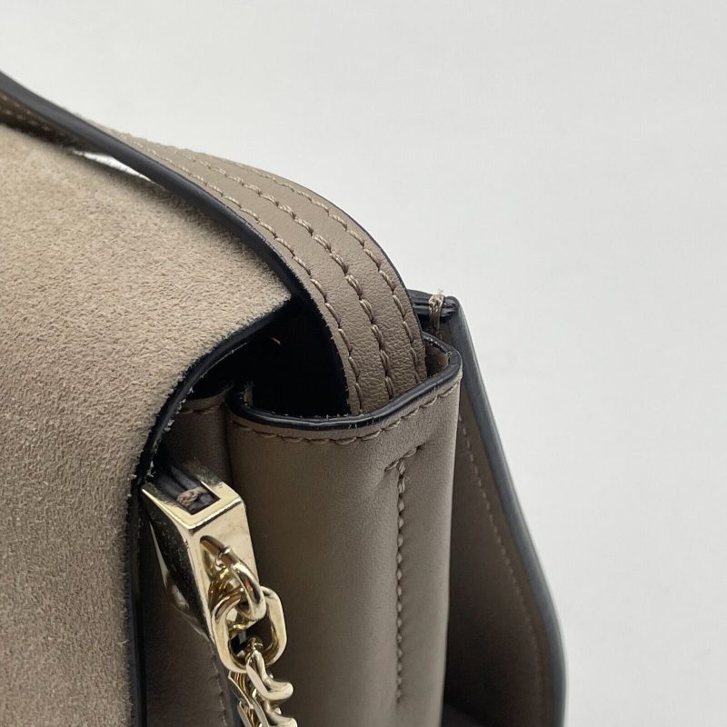 Chloe Faye Shoulder bag Suede Leather Y2K Beige Gold Hardware Crossbody - Image 9