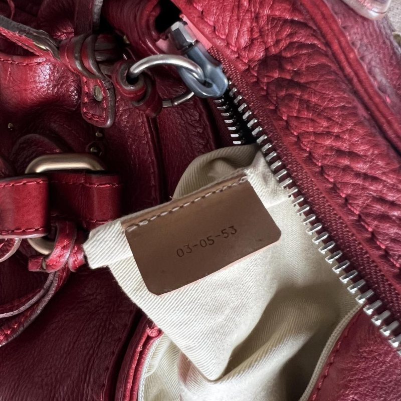 Gorgeous Red Chloe Paddington Bag With Gold Hardware - Image 5